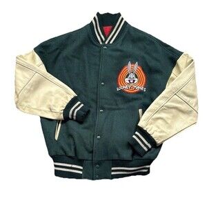 Bugs Bunny VTG Varsity Coat 50th Birthday Warner Bro’s Looney Tunes Jacket Men L